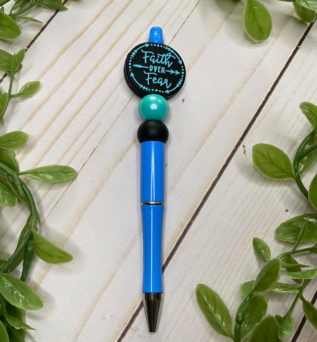 Faith Over Fear Beaded Pens