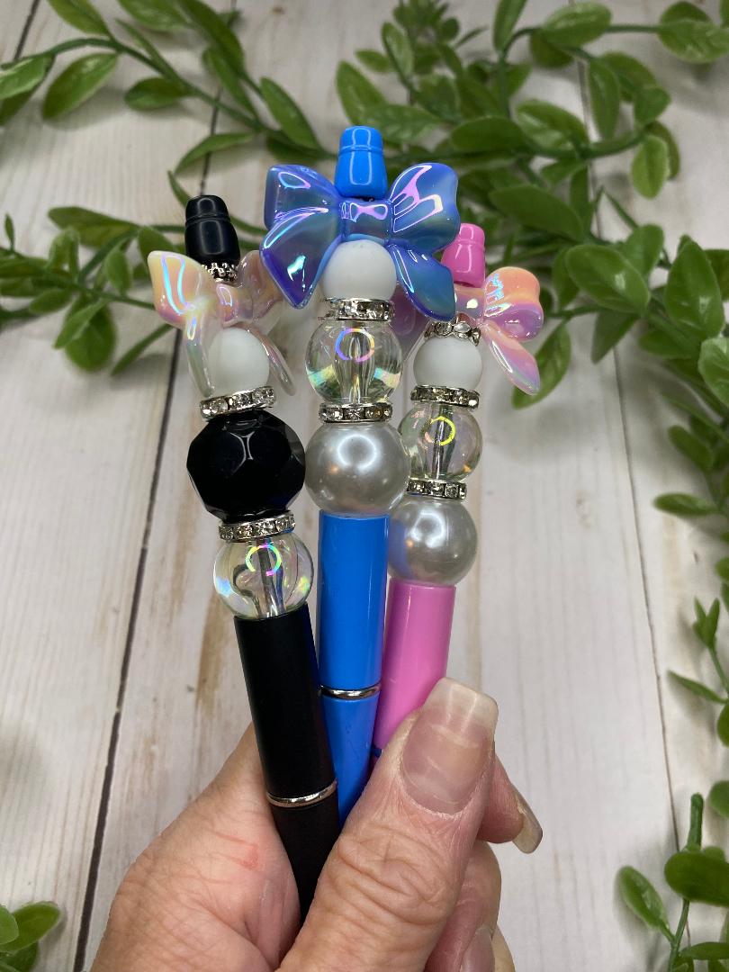 Coquette Bow Beaded Pens