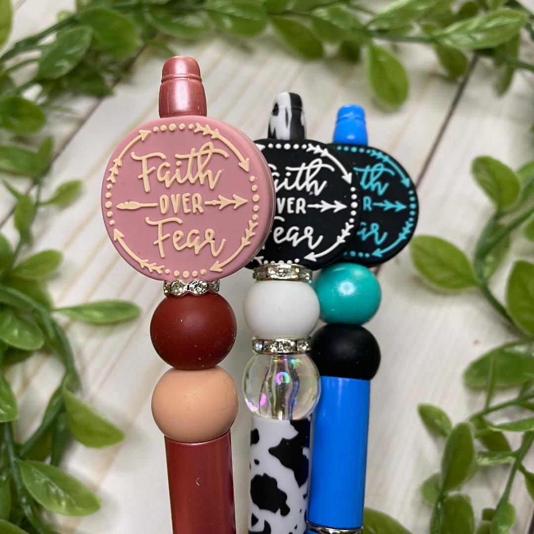 Faith Over Fear Beaded Pens
