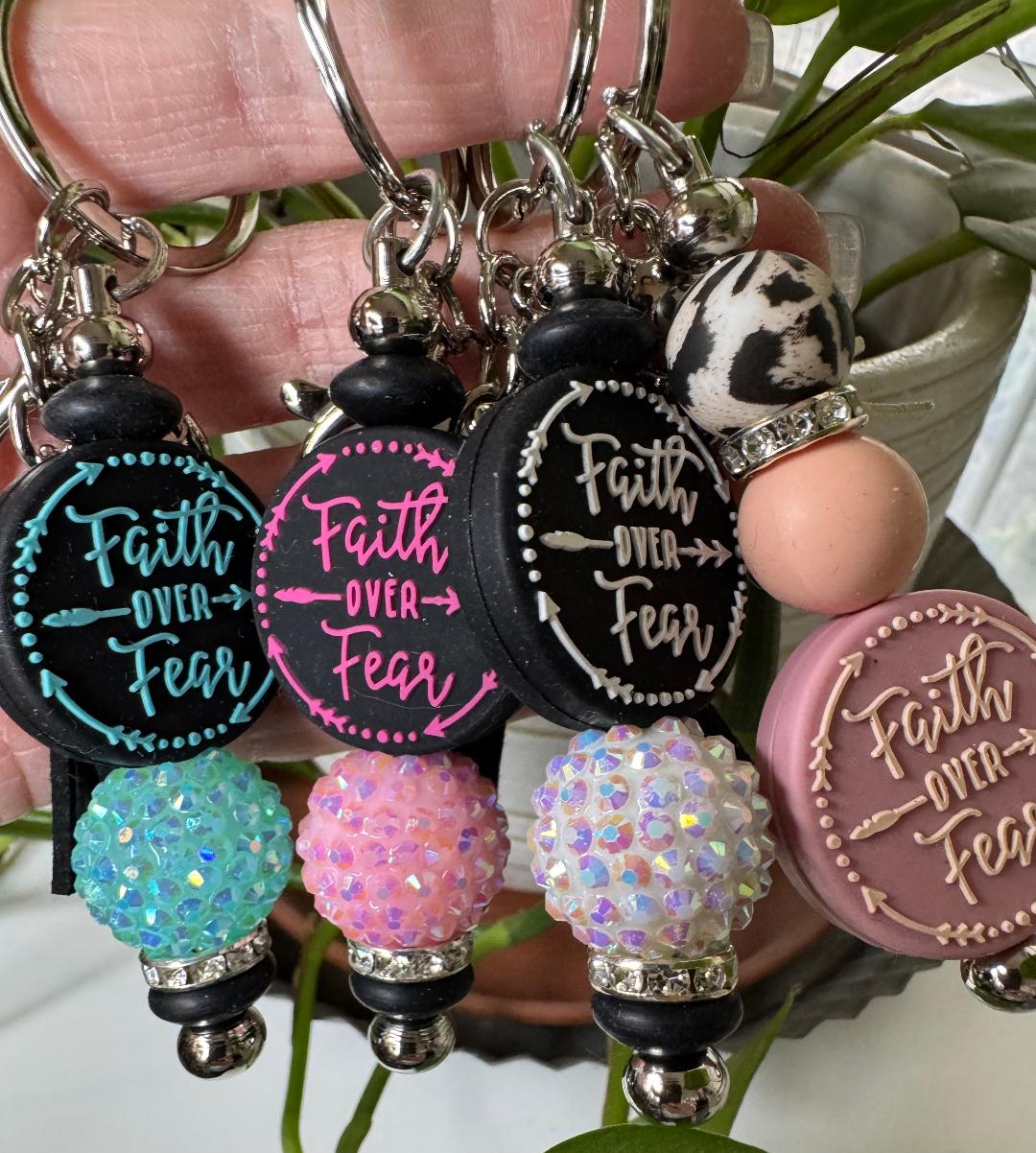 Faith Over Fear Keychain