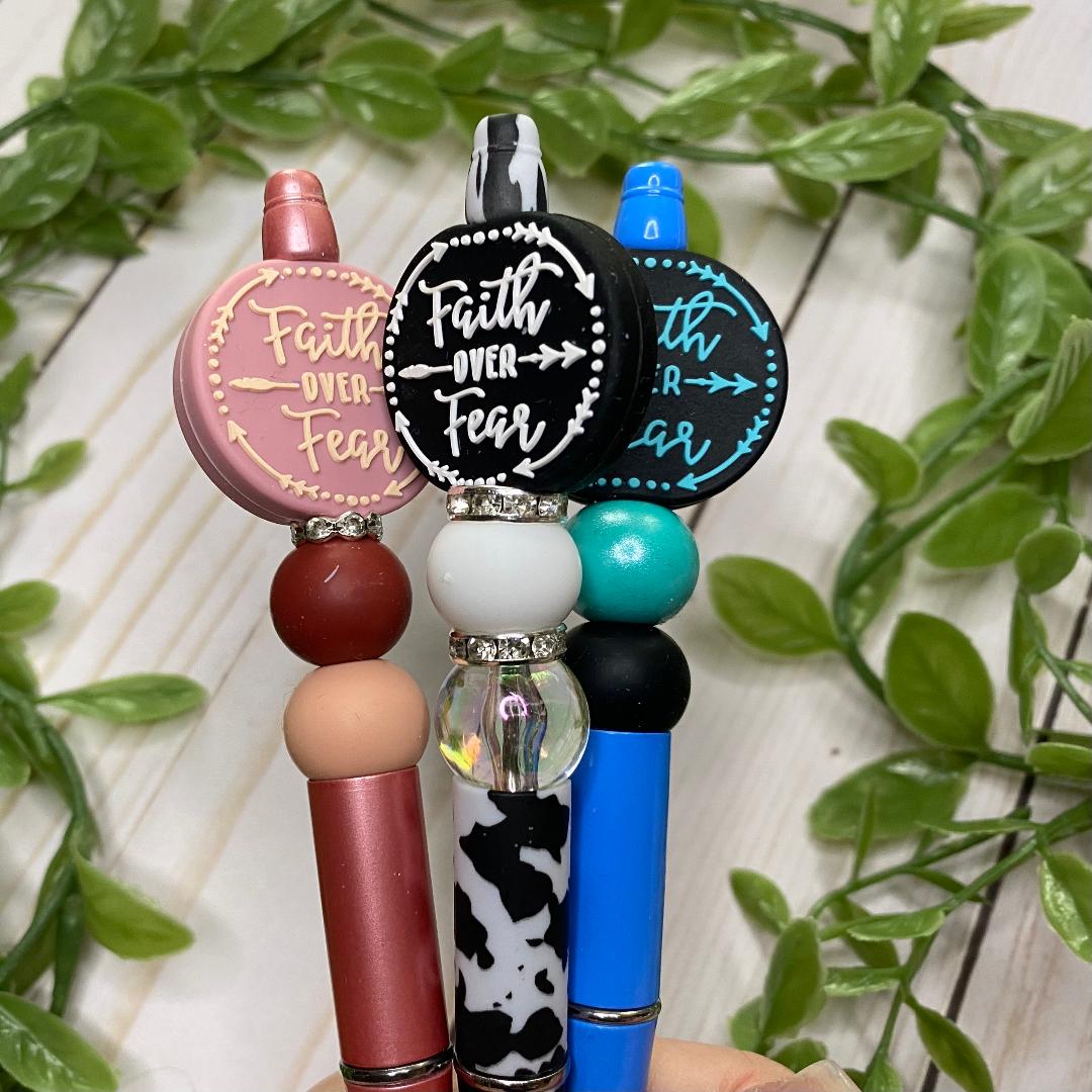 Faith Over Fear Beaded Pens