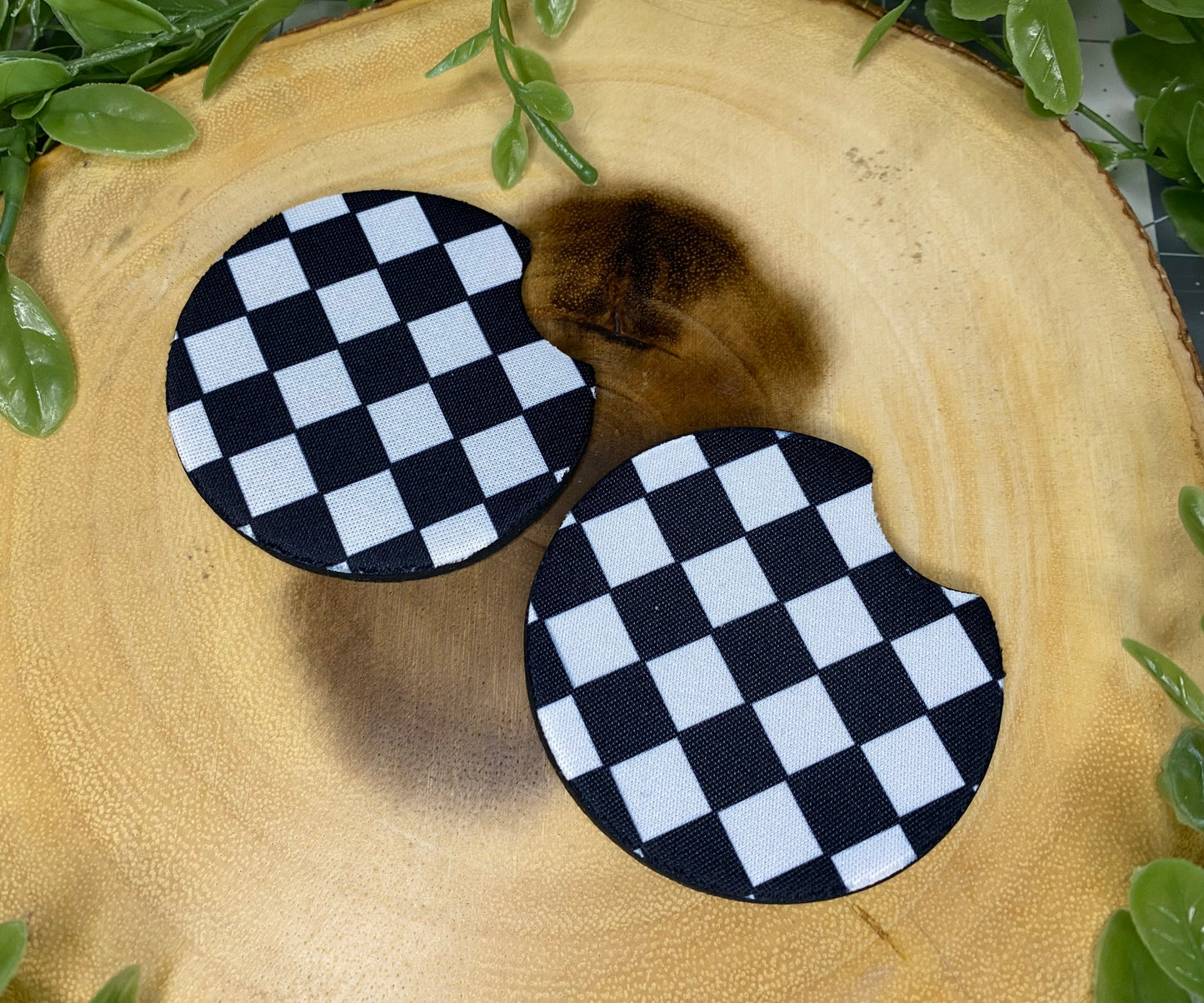 Checkered Car Coasters