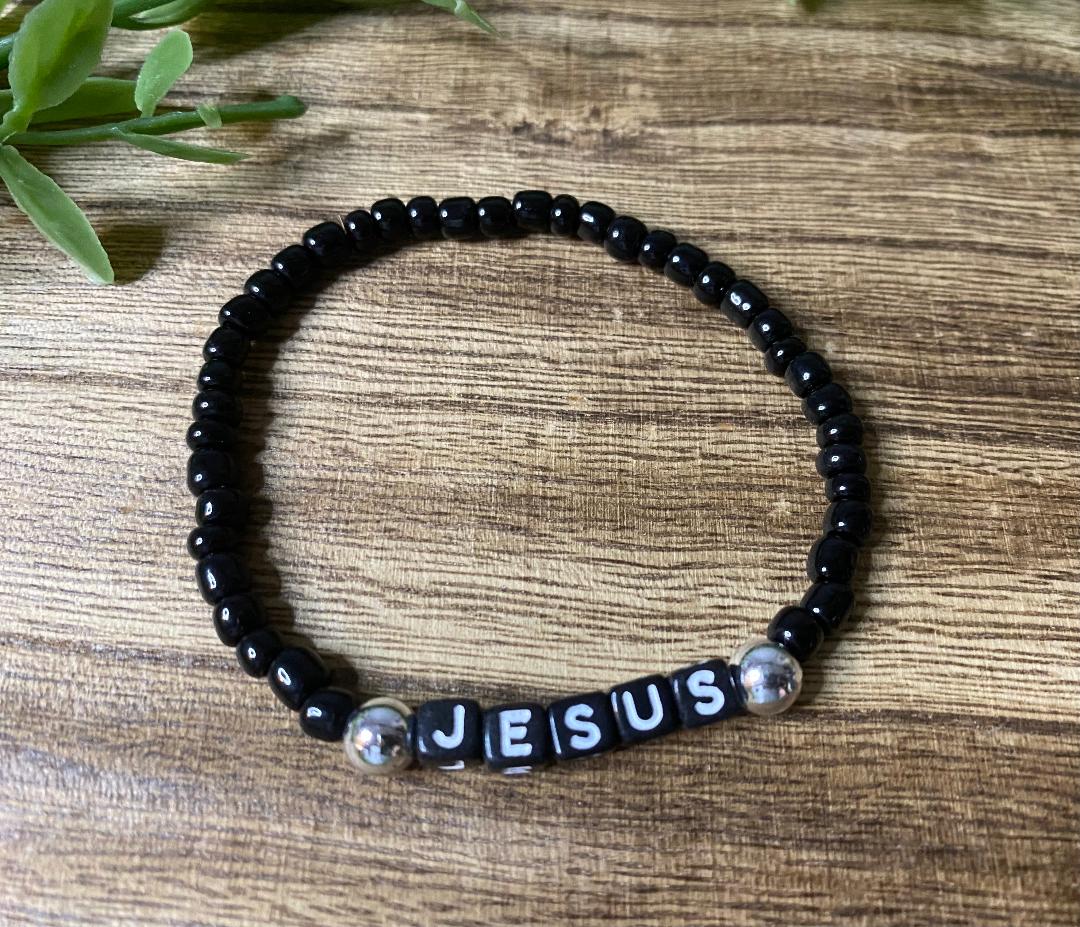 Jesus Seed Bead Bracelet
