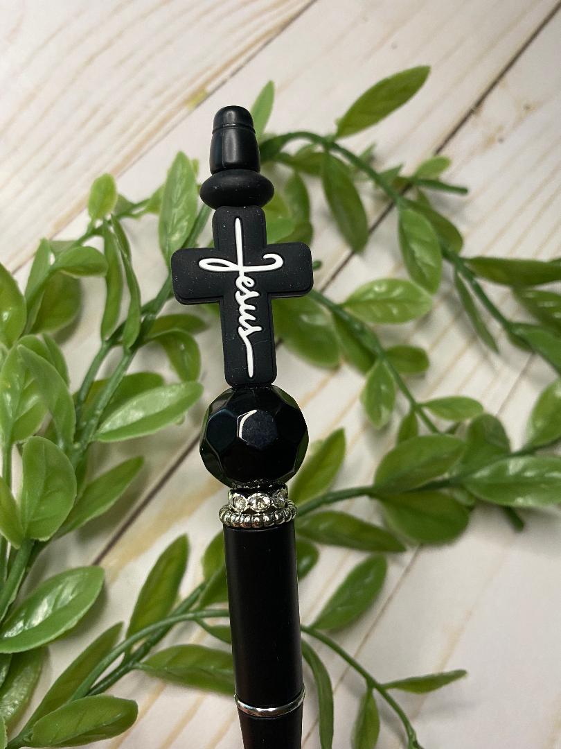Jesus cross beaded pen