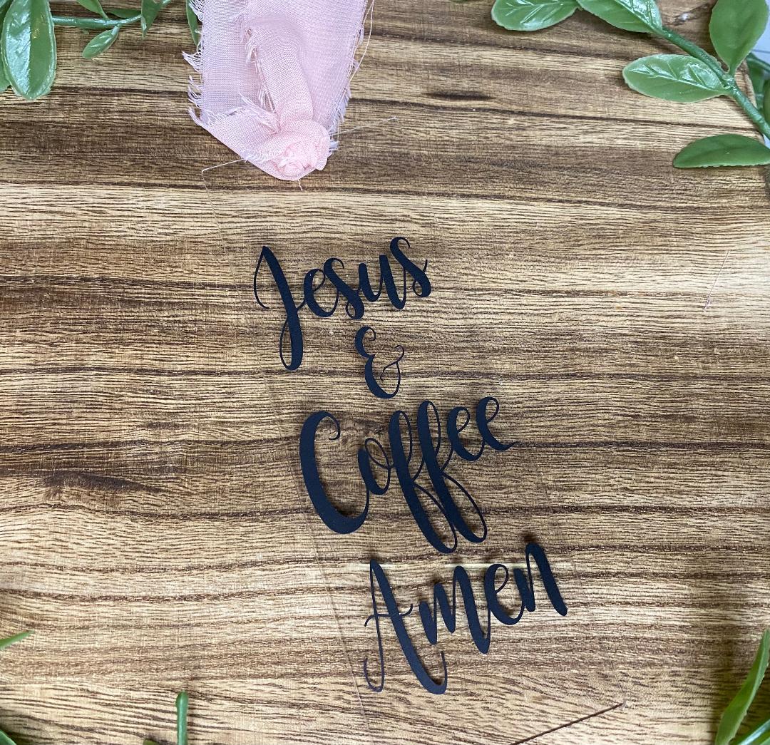 Acrylic Jesus and Coffee Bookmark