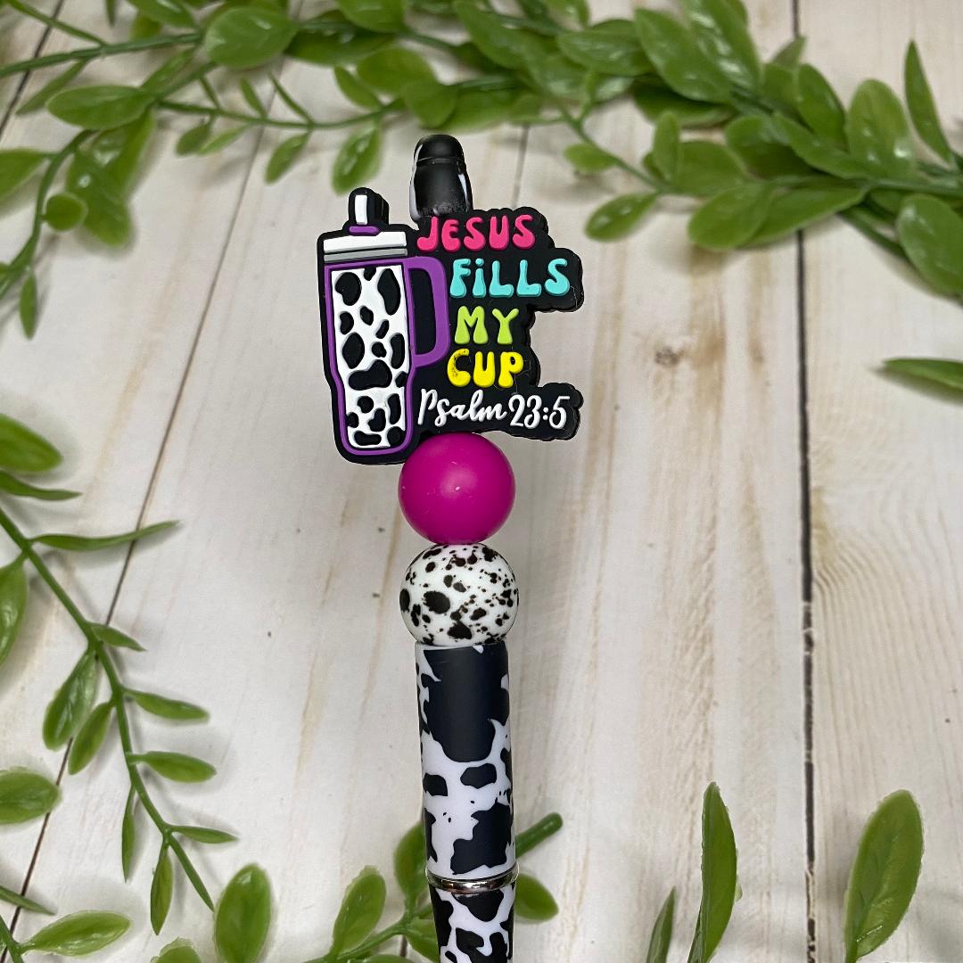 Jesus Fills My Cup Beaded Pens