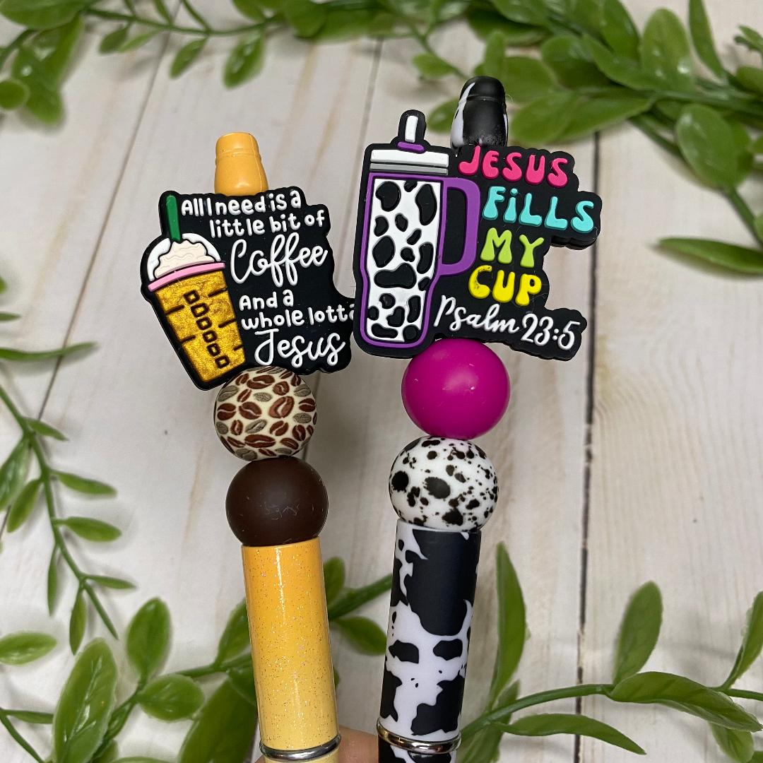 Jesus Fills My Cup Beaded Pens