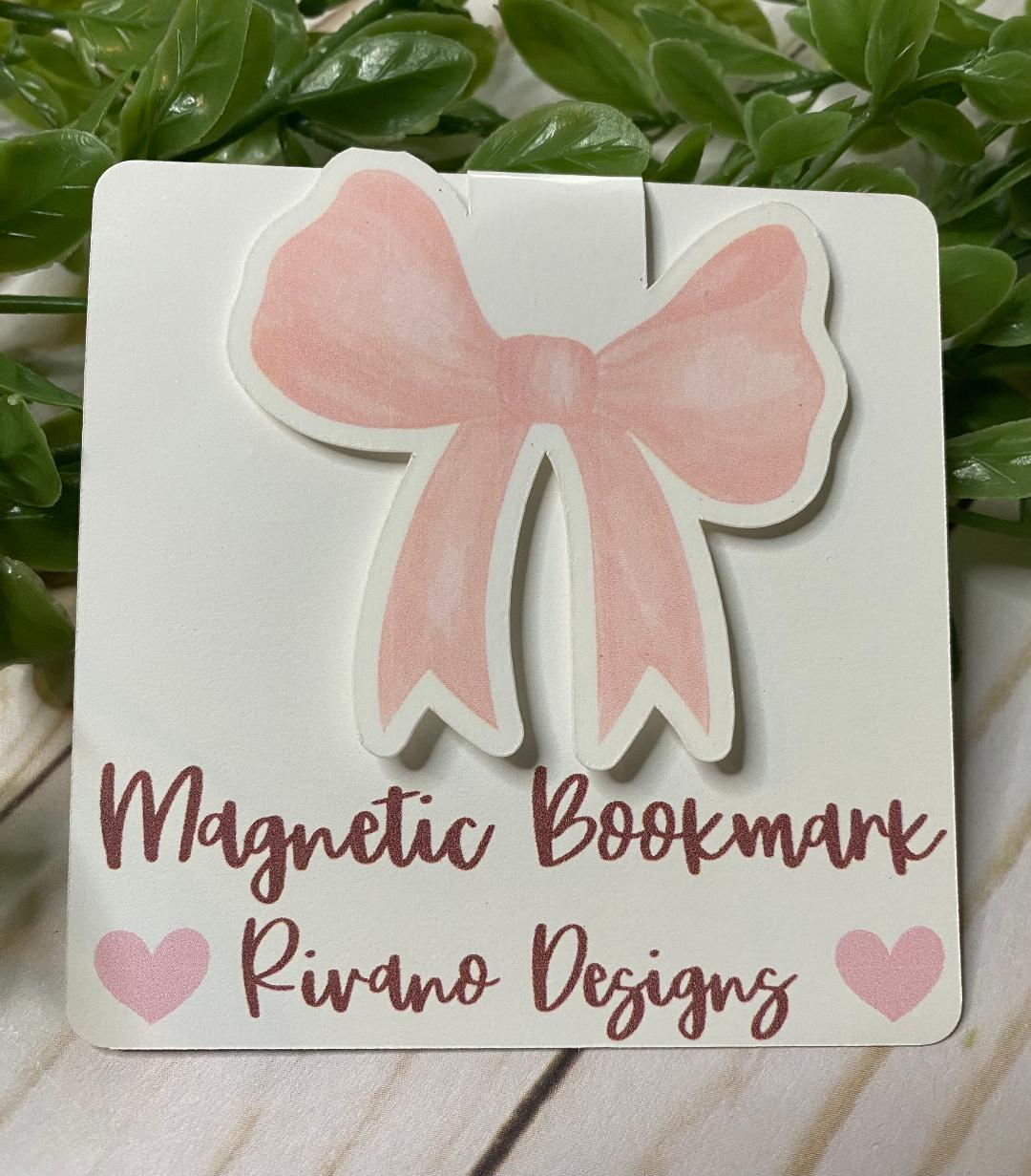 Pink Bow magnetic bookmark