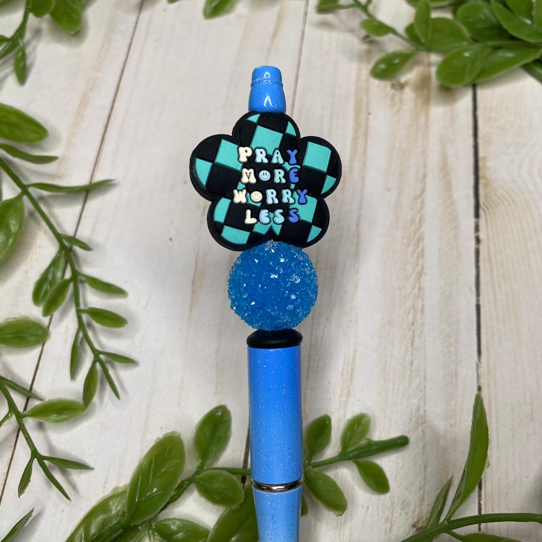 Pray More Worry Less Beaded Pens