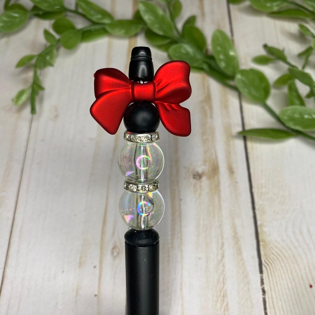 Coquette Red and Black Beaded Pens