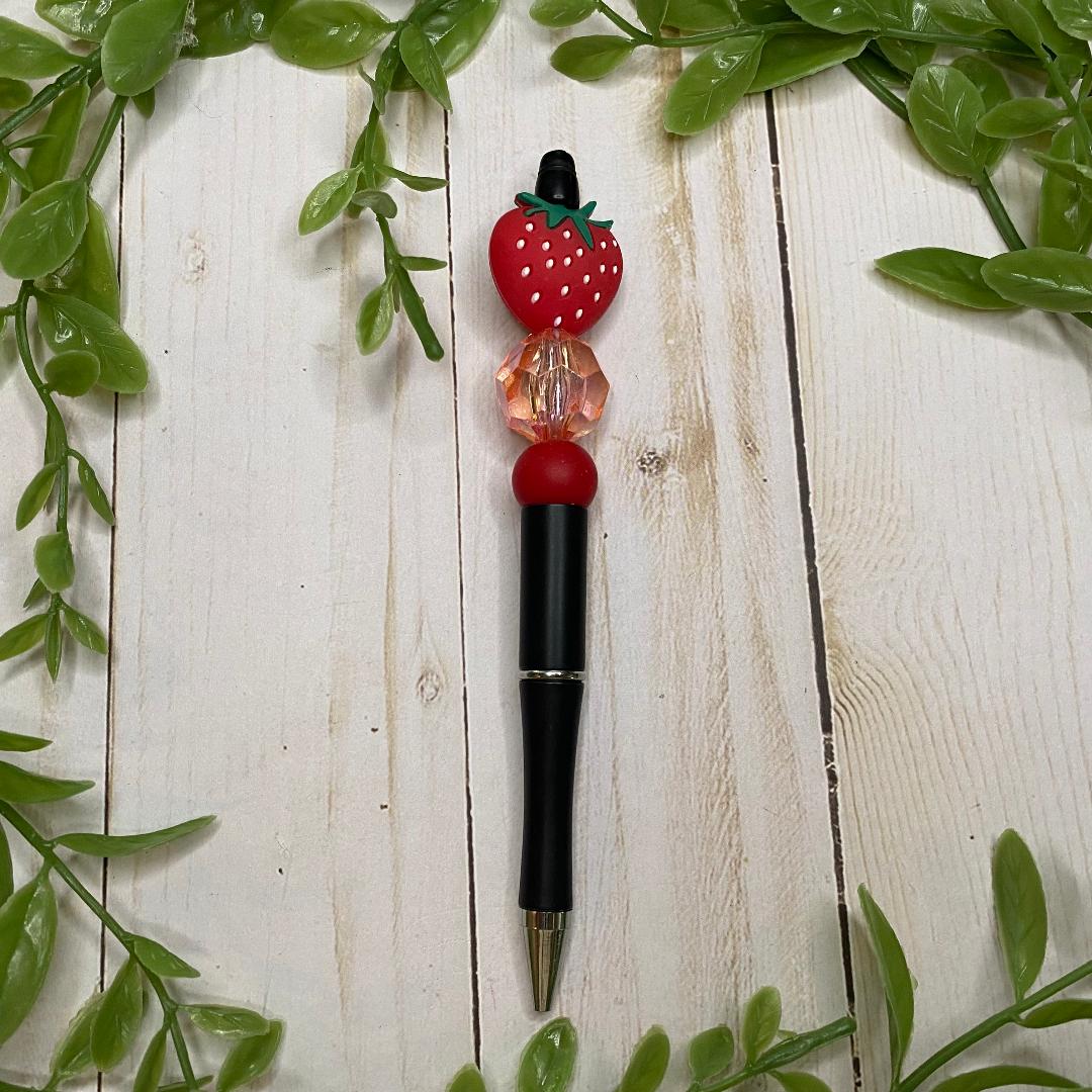Strawberry Beaded Pen