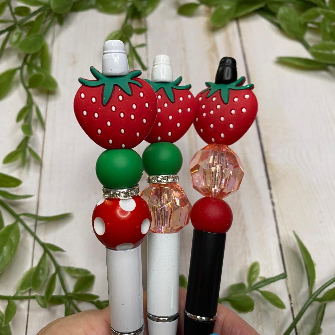 Strawberry Beaded Pen