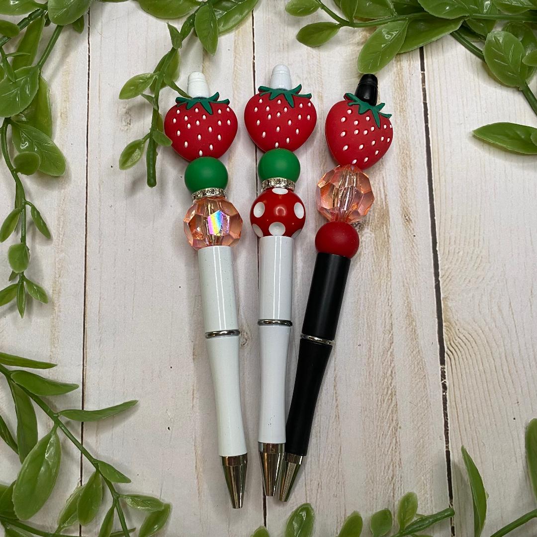 Strawberry Beaded Pen
