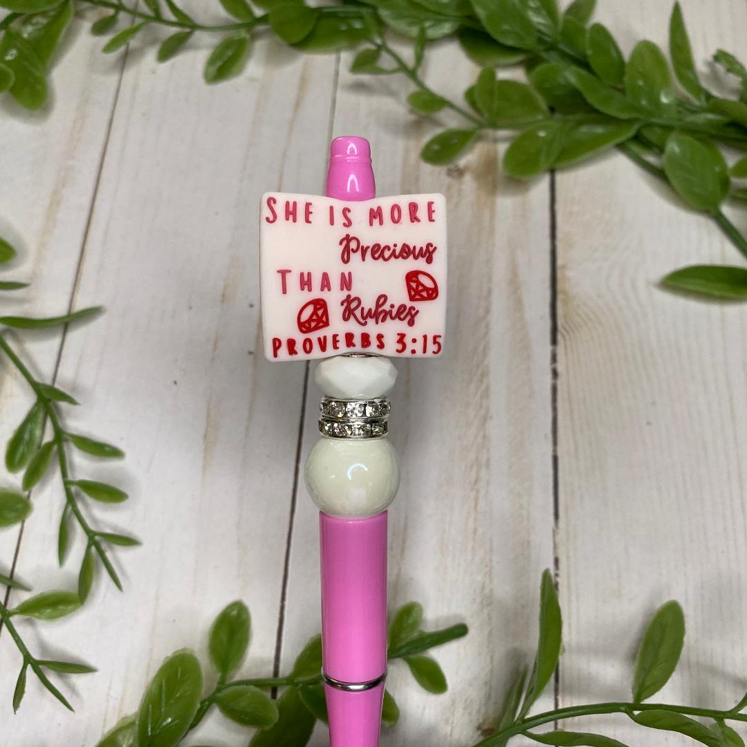 Pray More Worry Less Beaded Pens
