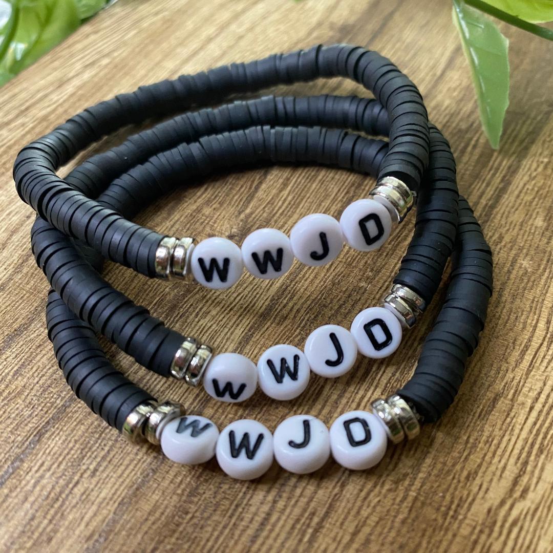 WWJD Clay Bracelets