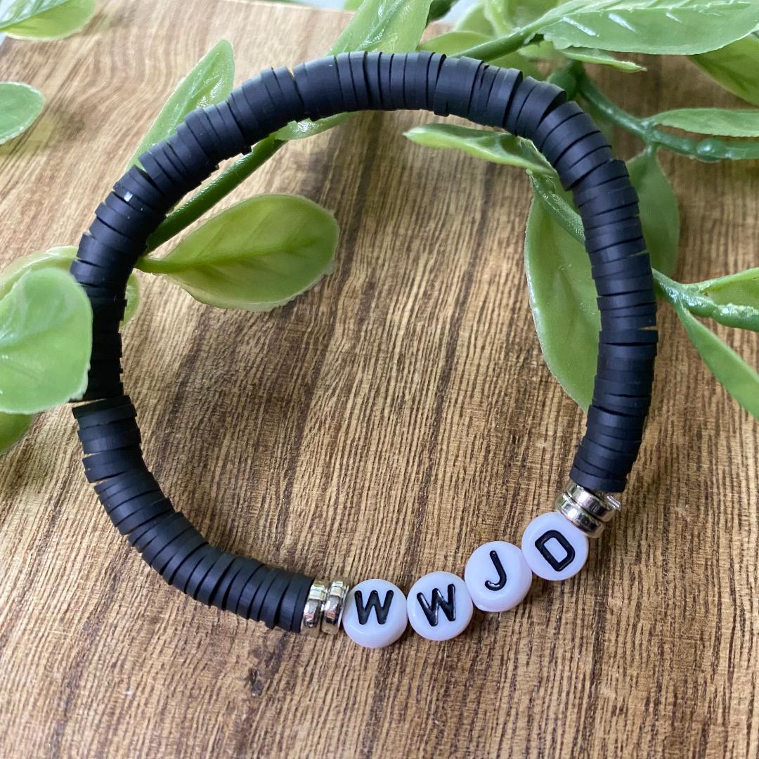 WWJD Clay Bracelets