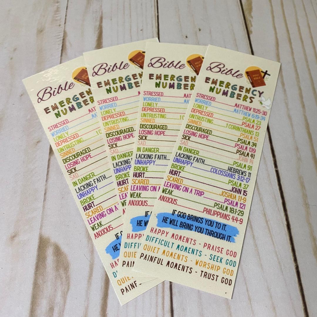 Bible Emergency Numbers Bookmark