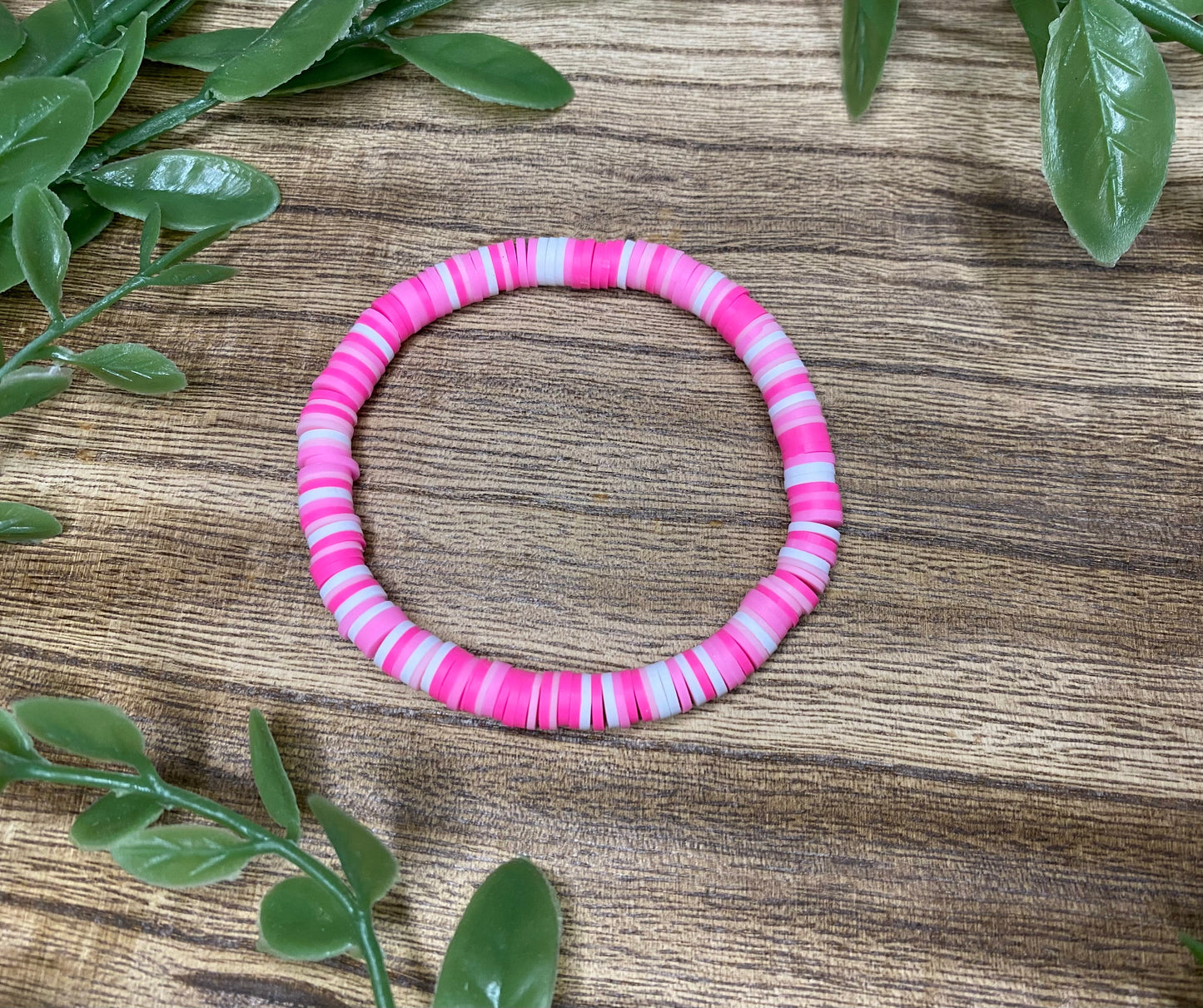 Pink Bubble Gum Clay Bracelet