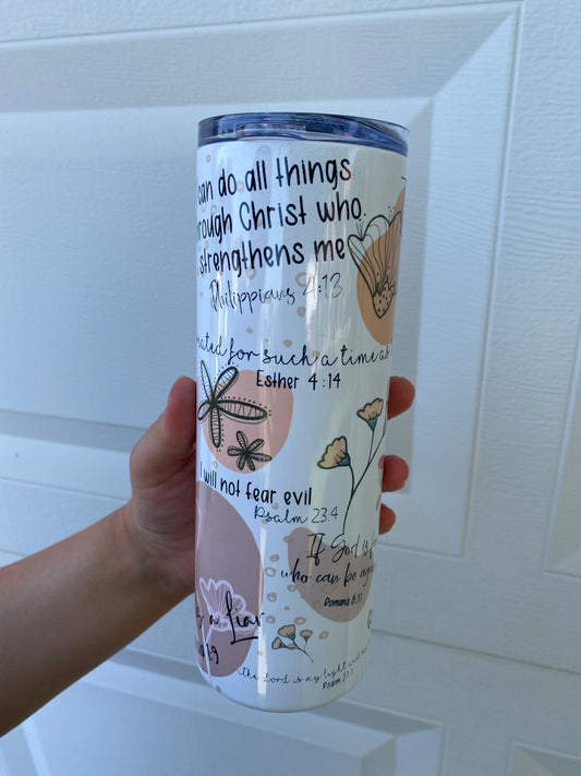 Bible Verse Affirmations Tumbler