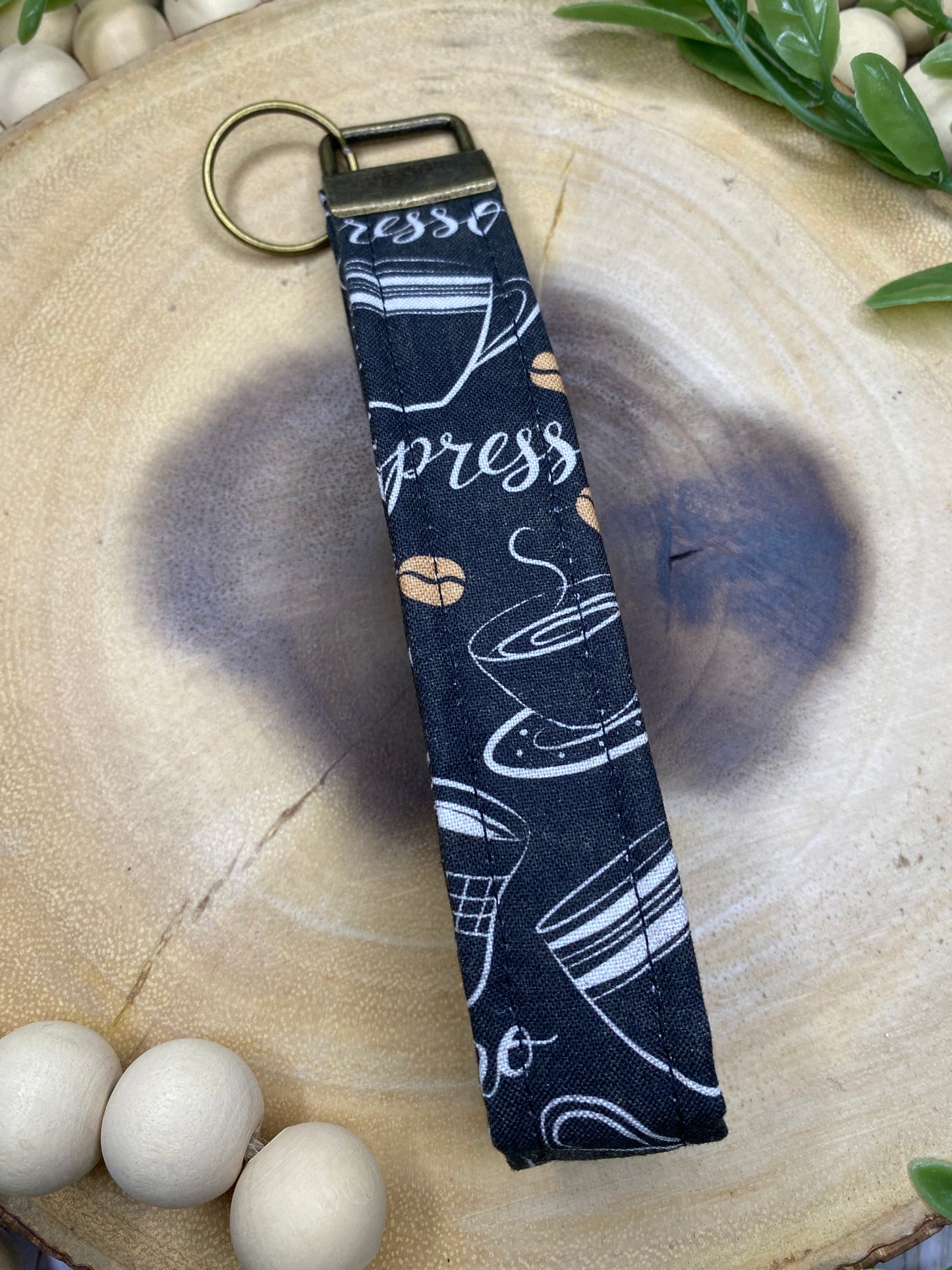 Coffee Wristlet Keychain