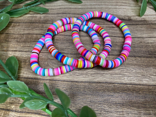 Rainbow Clay Bracelet