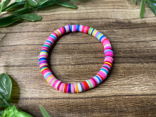 Rainbow Clay Bracelet