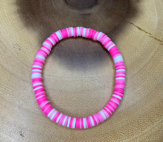 Pink Bubble Gum Clay Bracelet