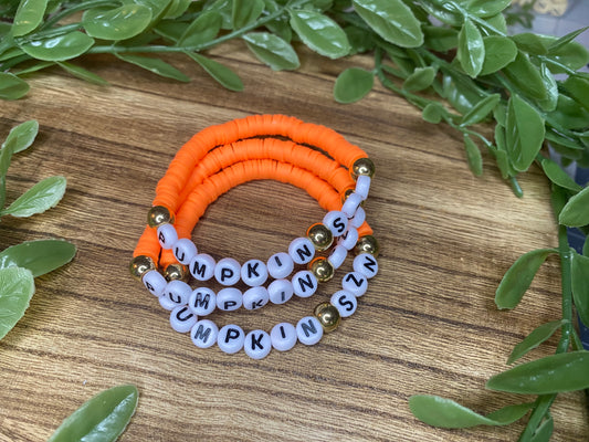 Pumpkin Clay Bracelet