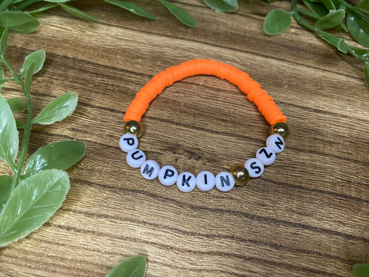 Pumpkin Clay Bracelet