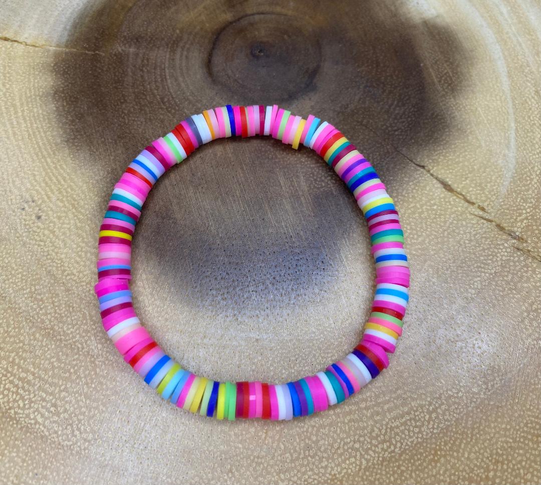 Rainbow Clay Bracelet