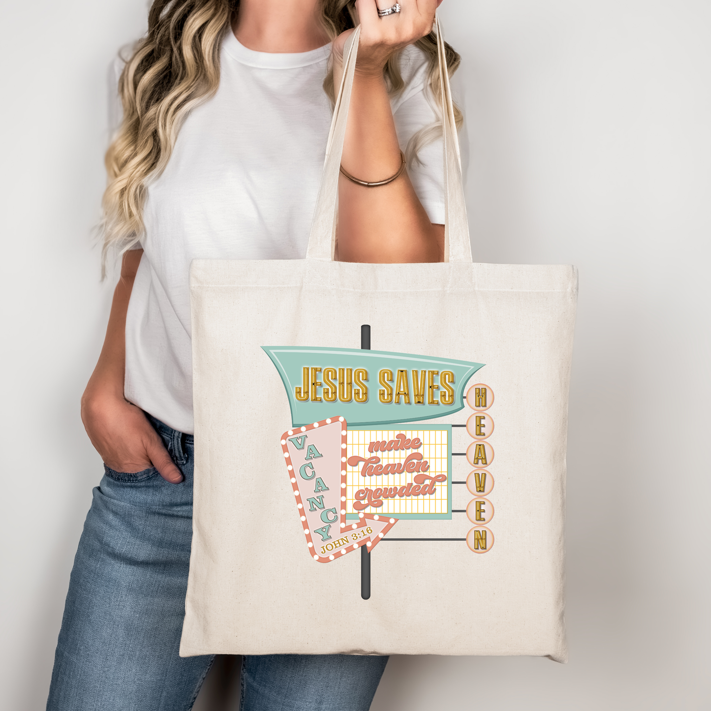 Jesus Saves Tote Bag