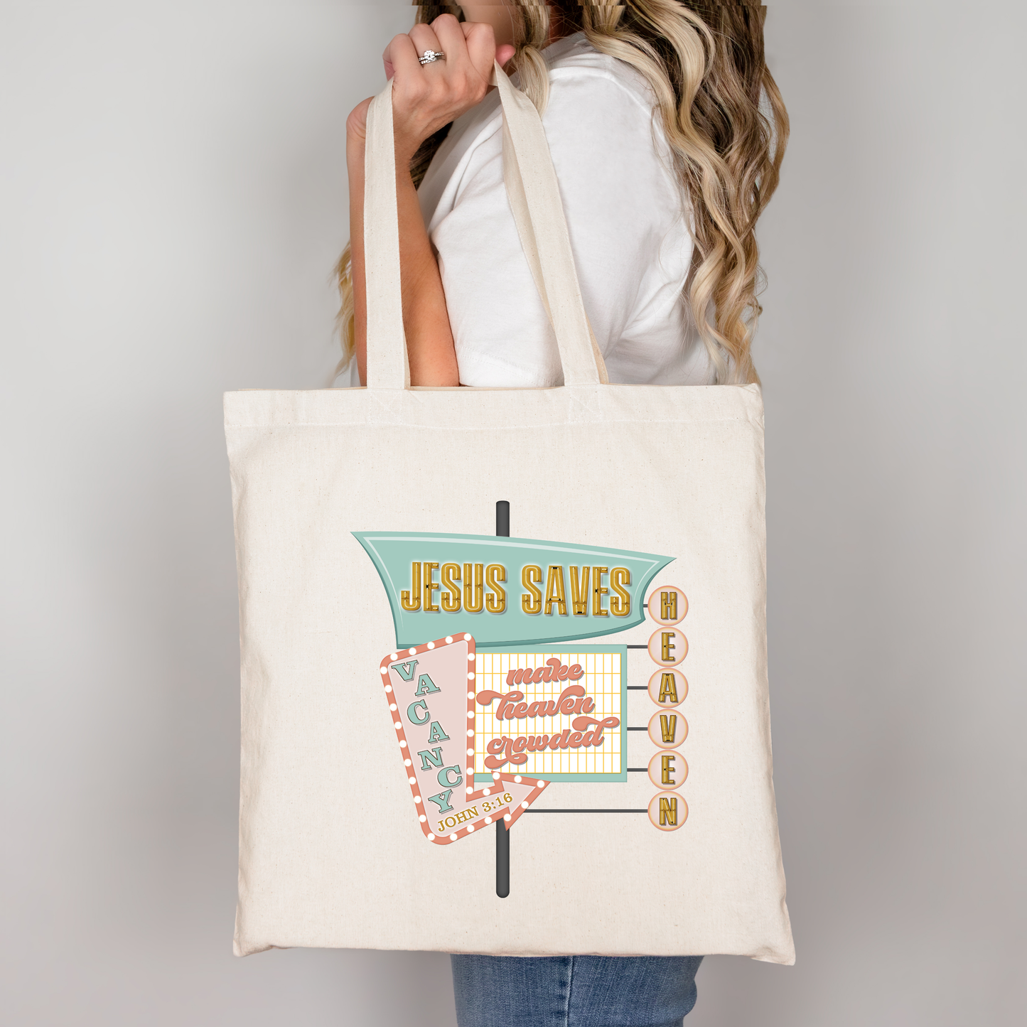 Jesus Saves Tote Bag