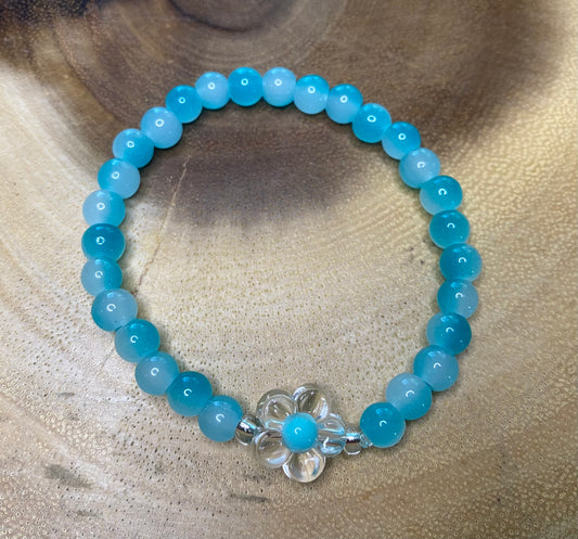 Teal Flower Bracelet