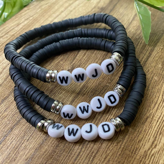 WWJD Clay Bracelets