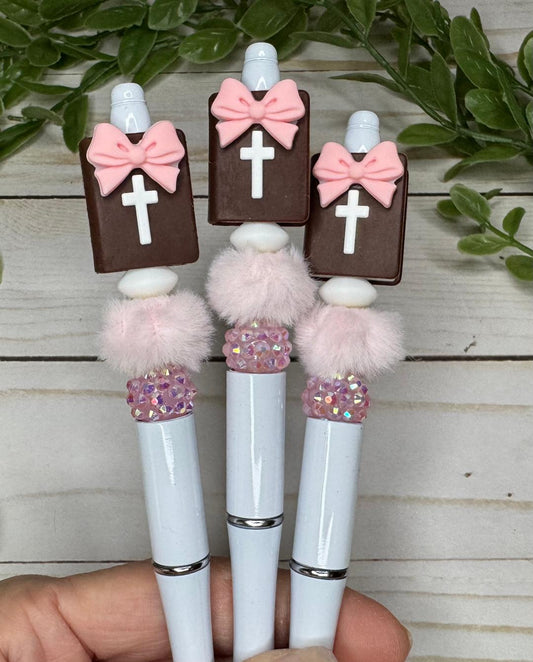 Pink Bow Bible Pen