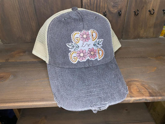 God is Good Embroidered Patch Hat