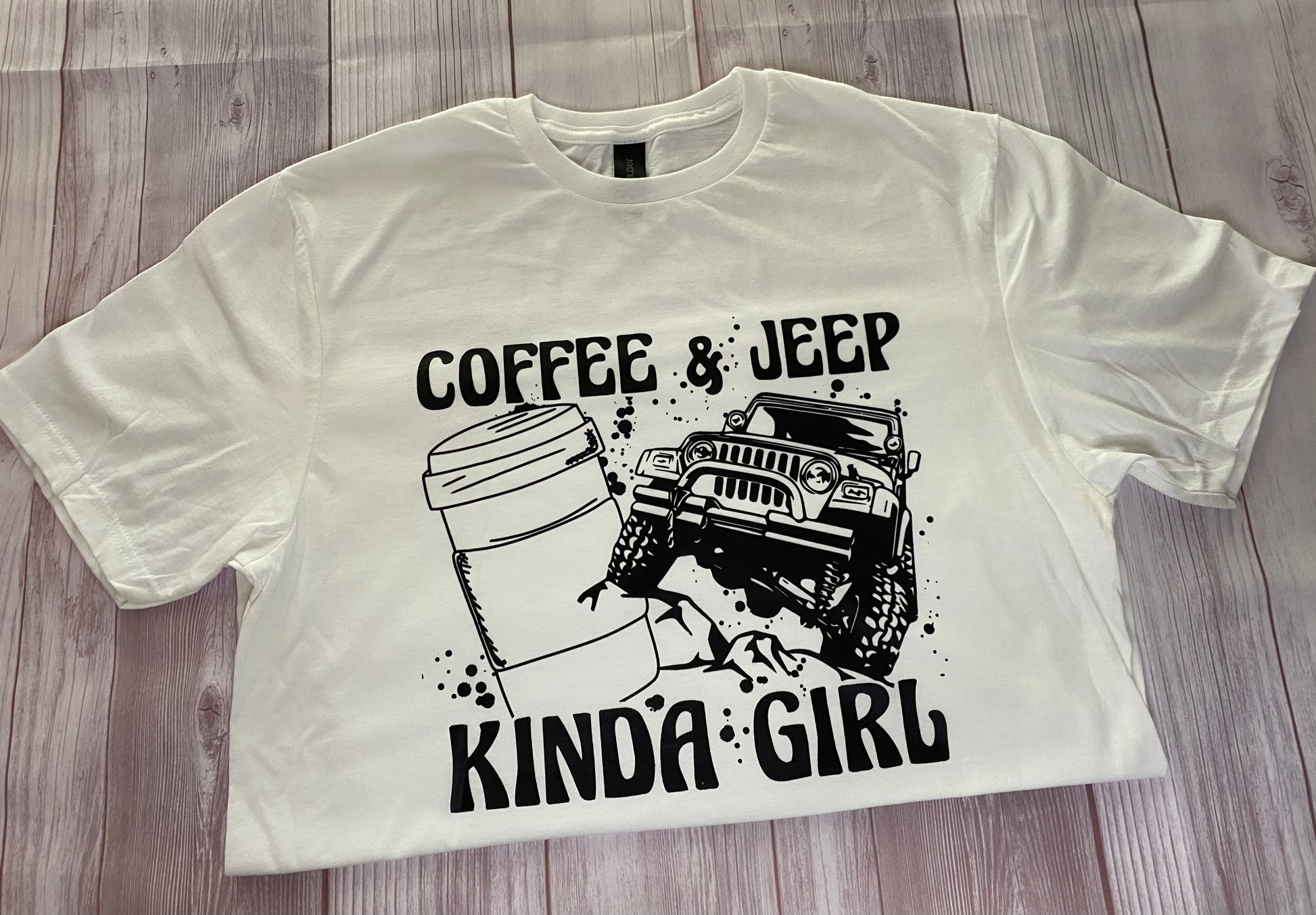 Coffee & Jeep Graphic Unisex T-Shirt