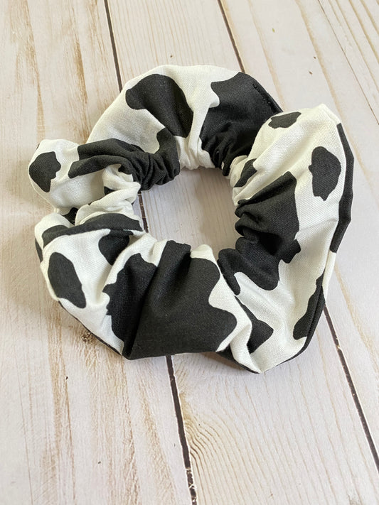 Cow Hide Print Scrunchie